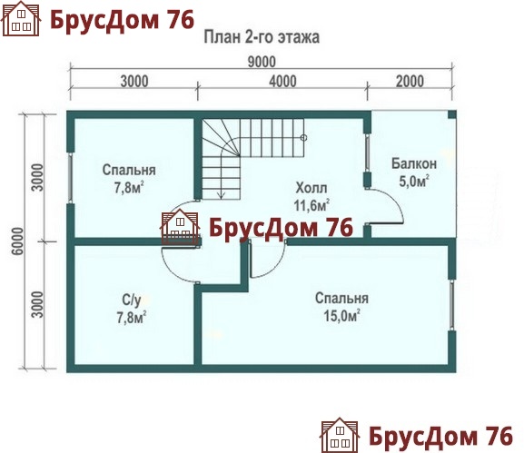 Проект №4 дом из бруса 6х9 - Ярославль