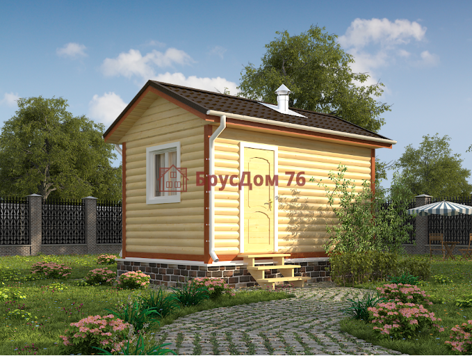 Проект №21 баня из бруса 3х5  - Ярославль