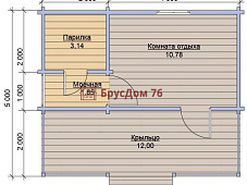 Проект №10 - баня из бруса 5х6 - Ярославль