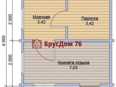 Проект №1 баня из бруса 4х4  - Ярославль