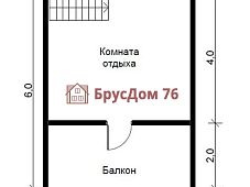Проект №37 баня из бруса 6х6  - Ярославль
