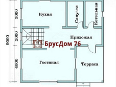 Проект №1 дом из бруса 9х9 - Ярославль