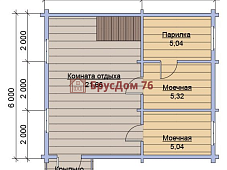 Проект №38 баня из бруса 6х7  - Ярославль