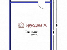 Проект №23 дом из бруса 7,5х7,5 - Ярославль