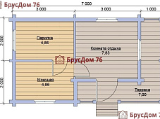 Проект №10 баня из бруса 4х7  - Ярославль