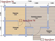 Проект №11 - баня из бруса 4х7 - Ярославль