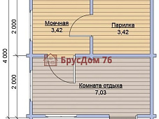 Проект №1 - баня из бруса 4х4 - Ярославль