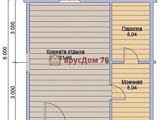 Проект №7 - баня из бруса 6х6 - Ярославль