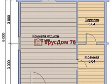 Проект №15 баня из бруса 6х6  - Ярославль